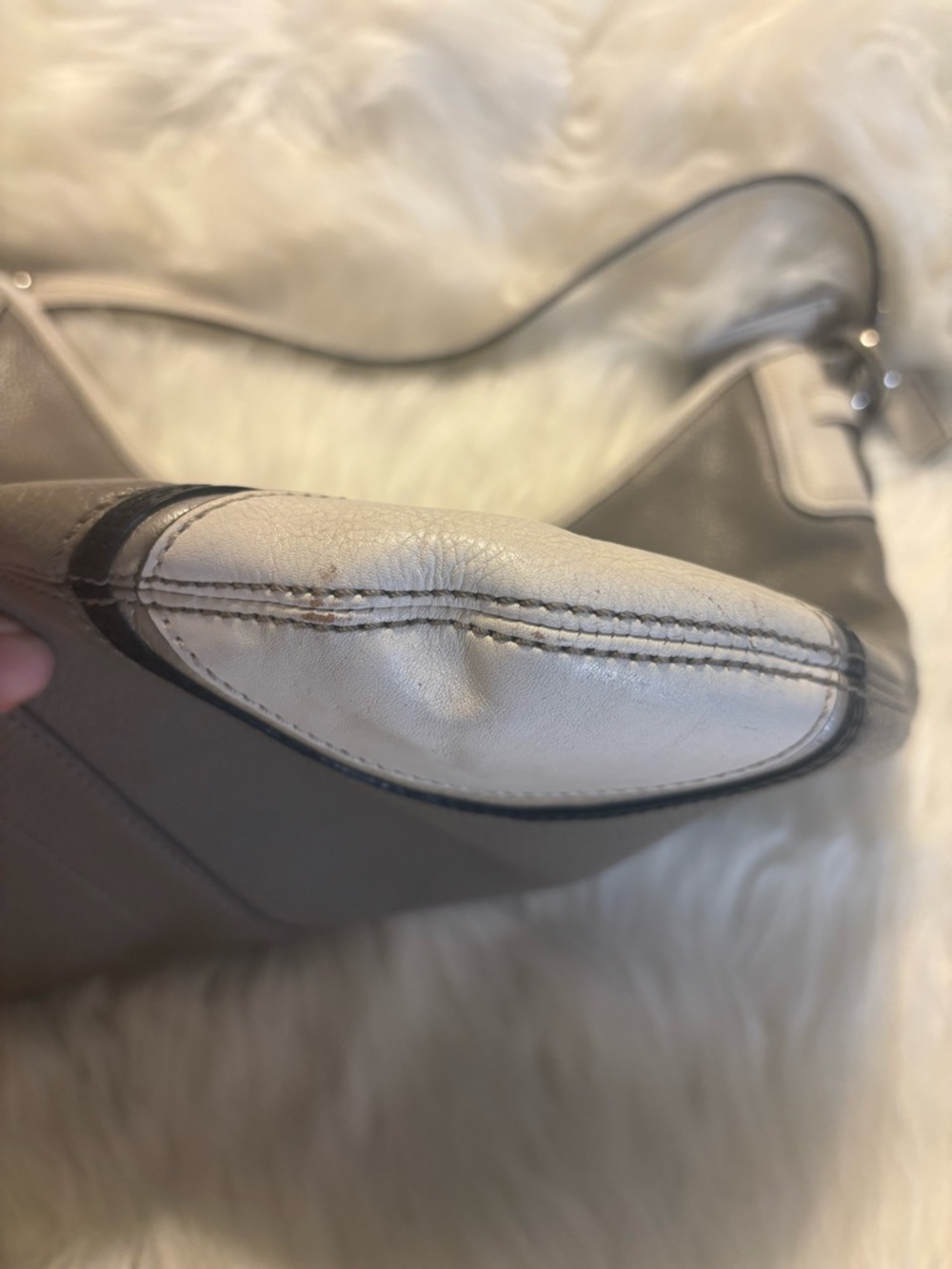 Coach Laura Y2K Gray, White & Silver Hobo Bag - Picture 9 of 10